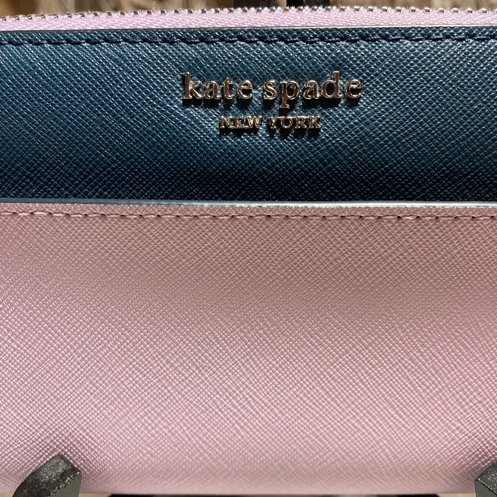 NWOT ♠️ Kate Spade New York Cameron LG Continental wallet Lavender and Blue - Picture 2 of 6